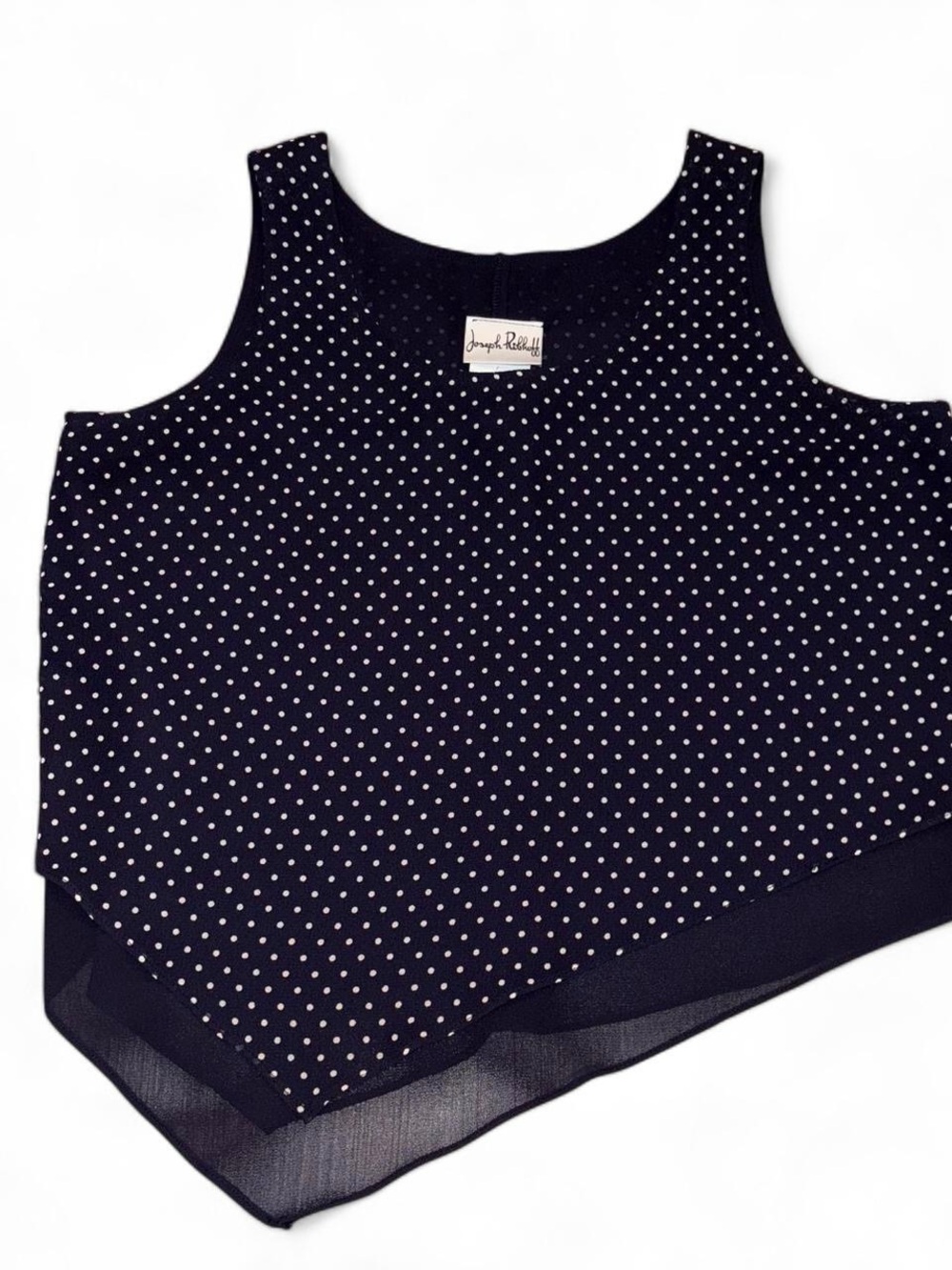 Joseph Ribkoff Black Polka Dot Sleeveless Top